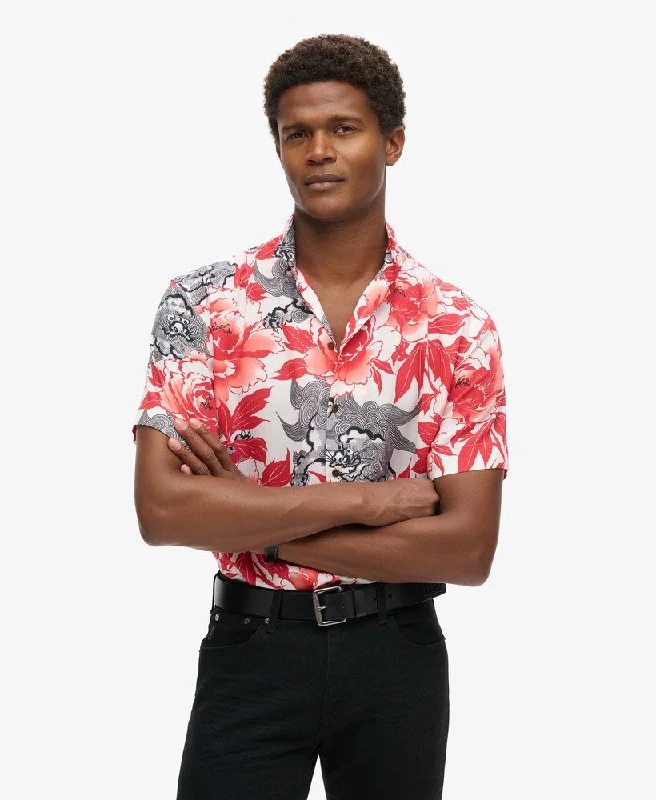 Hawaiian Resort Shirt | Karashishi Red