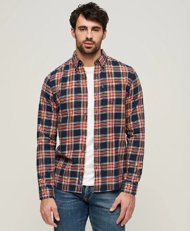 Organic Cotton Vintage Check Shirt | Navy Check